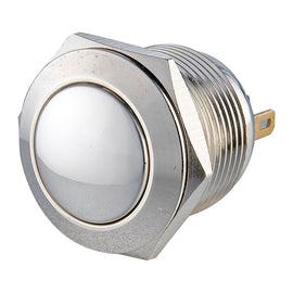 Interruptor antivandálico de latón niquelado 2A 48VDC IP65 de 19 mm