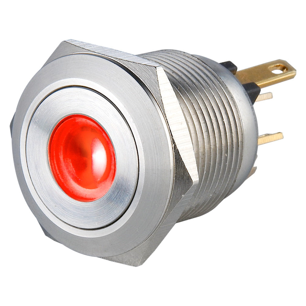 19mm Micro-trip Illuminated Anti Vandal Switch - 1NO Momentary - Pin Terminal(2.8x0.8mm)