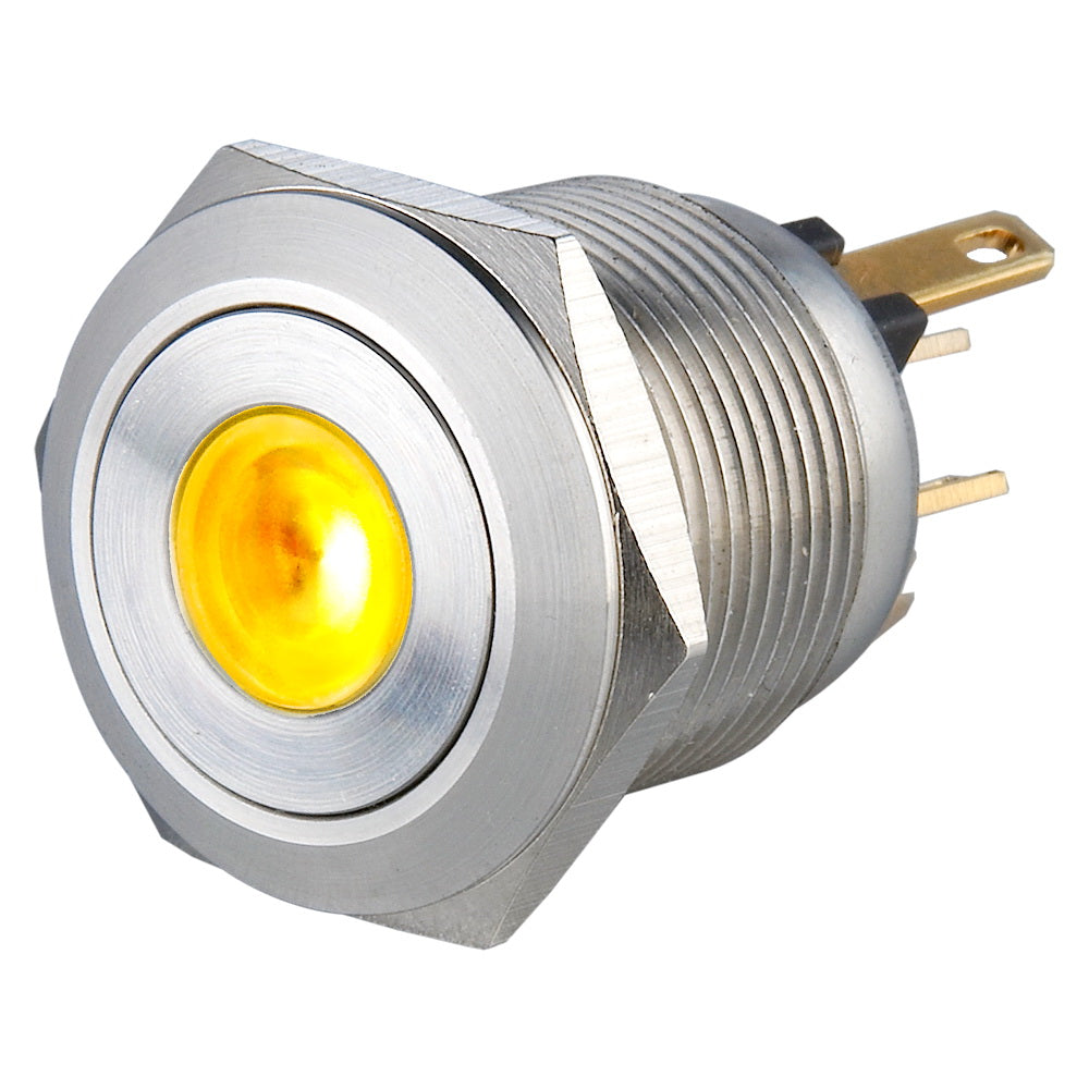 Interruptor antivandálico iluminado con terminal de pin momentáneo 1NO de microviaje de 19 mm 0.5A 24 V CC
