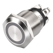 Load image into Gallery viewer, 22mm Micro-trip Ring Illuminated Anti Vandal Switch - IP65 1NO Momentary