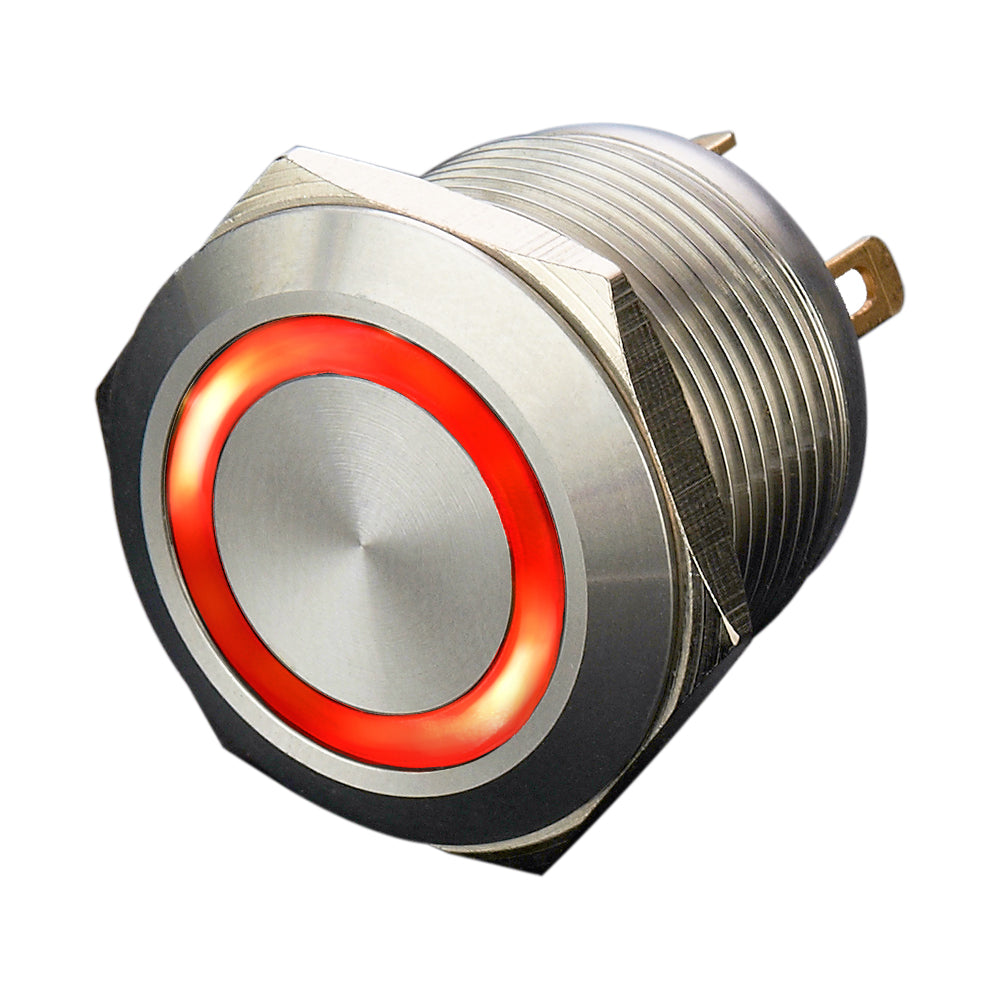 Ls19(19mm) Economy Type Stainless Steel Anti Vandal Switches - Pin Terminal(2.8x0.5mm)
