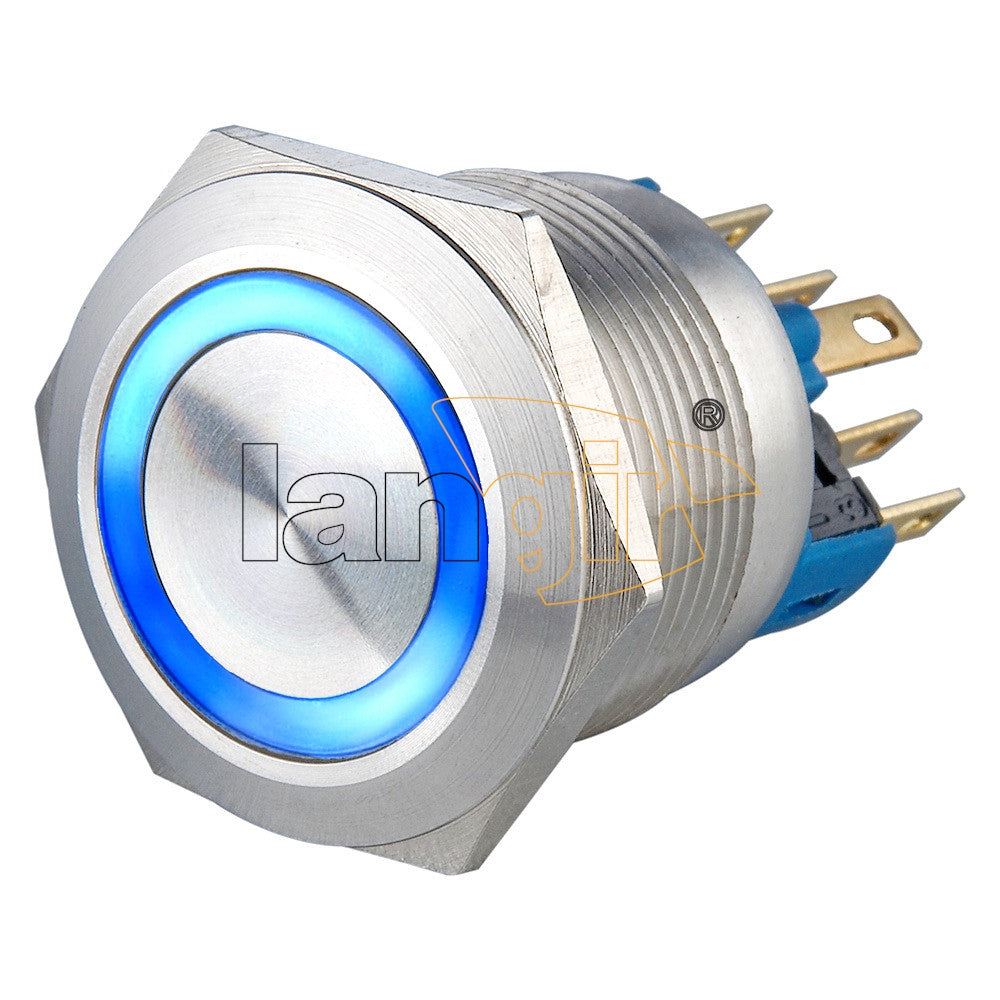 Interruptor antivandálico iluminado con anillo de 22 mm 1NO1NC