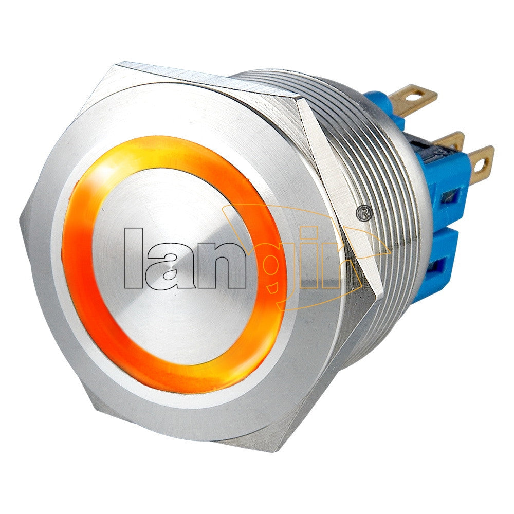 25mm 5A 250VAC IP65 1NO1NC Ring Illuminated Anti Vandal Switch – Langir ...